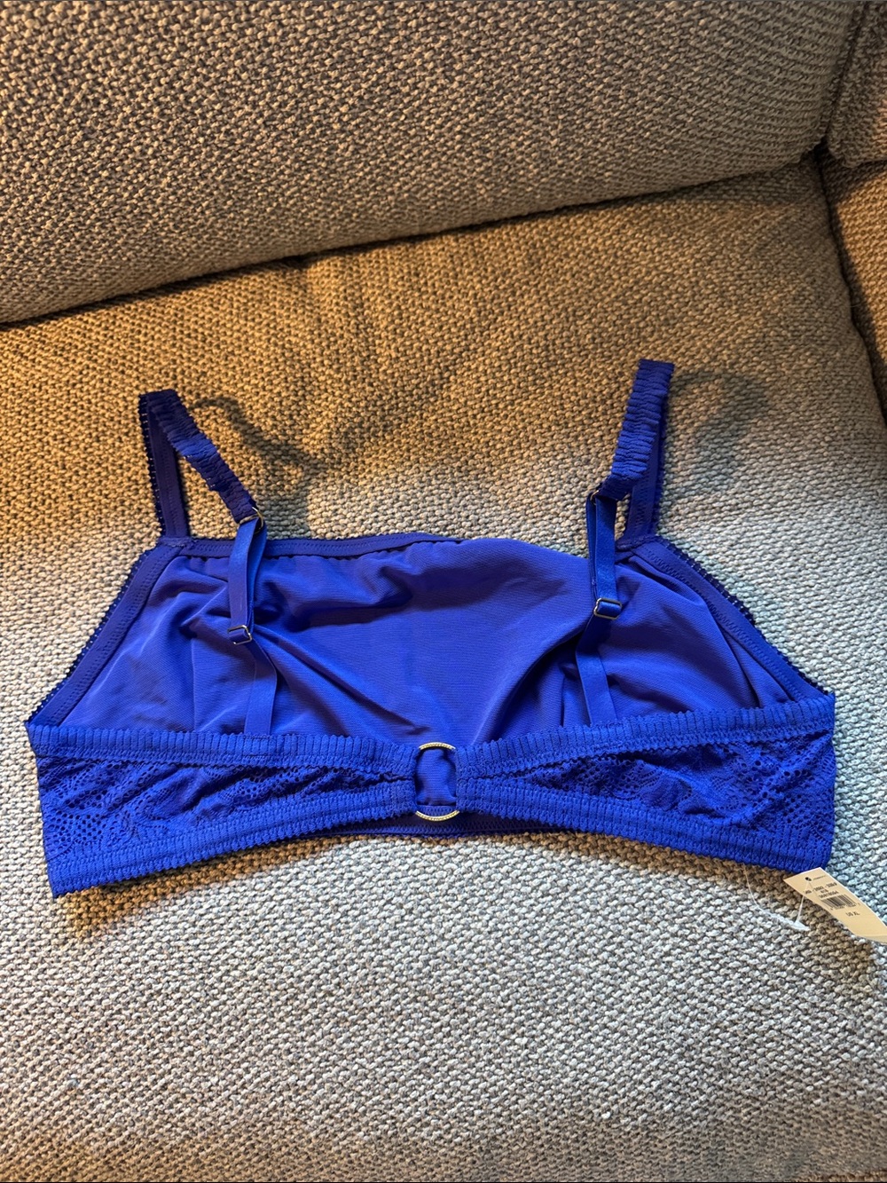 aerie Women’s Royal Blue Lace Bandeau XL Bralette NWT - Picture 3 of 4